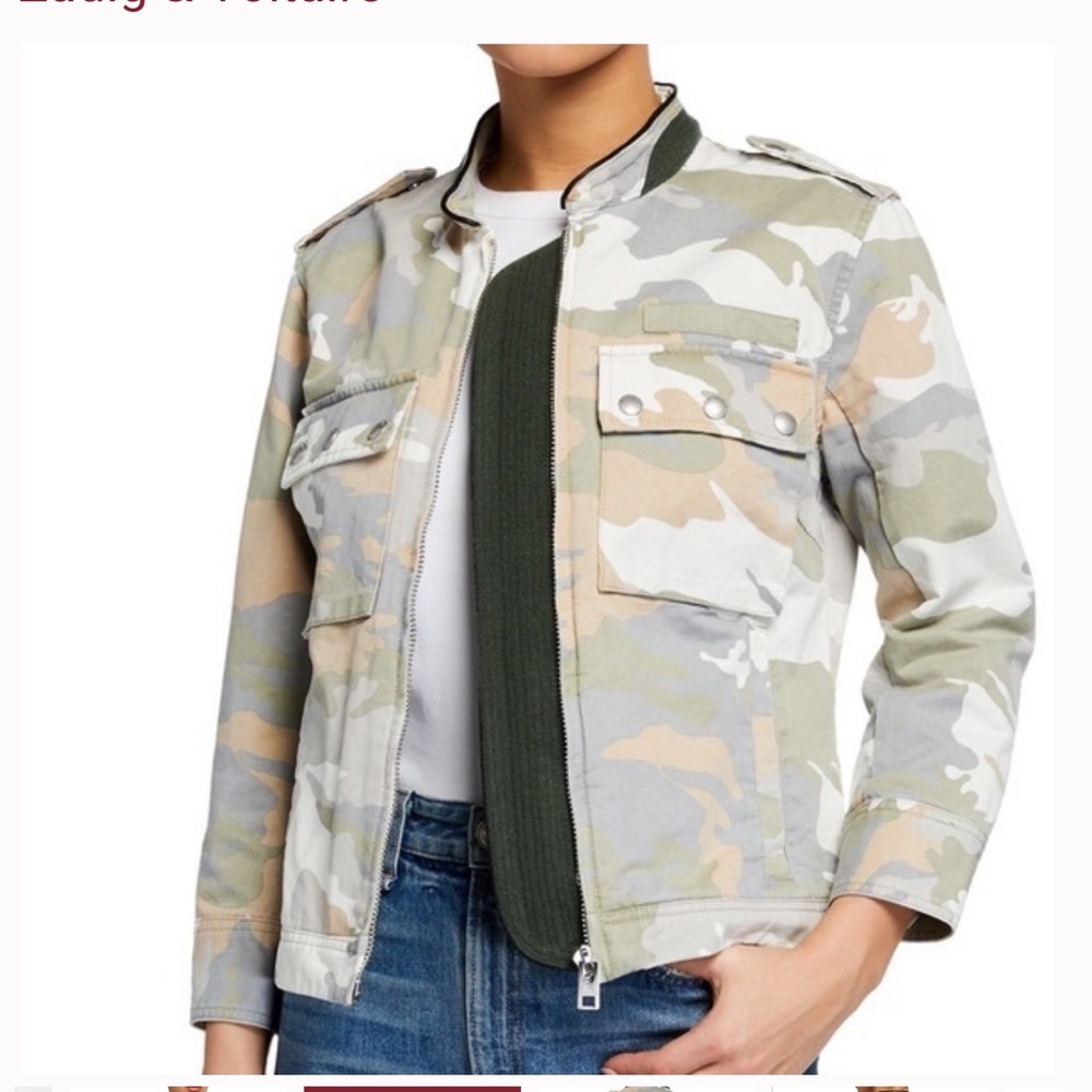 Zadig & Voltaire Pink Camoflauge Jacket